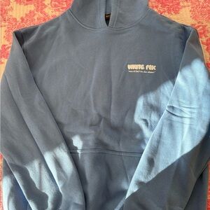 White Fox Blue Hoodie